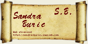 Sandra Burić vizit kartica